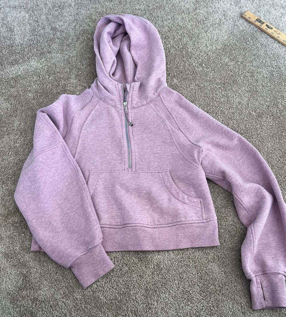 Lululemon Scuba Half-Zip Hoodie Pink Heathered Rose XS/S